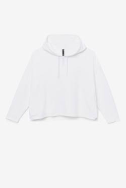 White Women's Fila Fi-lux Cropped Hoodie | Fila437ZW