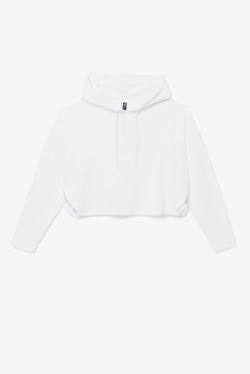 White Women's Fila Fi-lux Cropped Hoodie | Fila710ZE