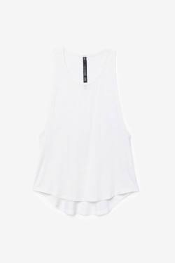 White Women's Fila Fi-lux Long Tank Top T Shirts | Fila375VP