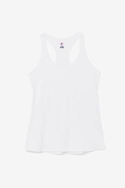 White Women's Fila Pickleball Racerback Tank Sports Tops | Fila369IN