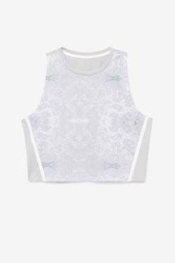 White Women's Fila Uplift Athletic Crop Sports Tops | Fila370JB