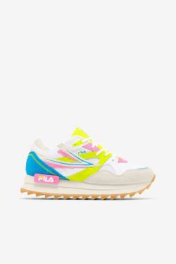 White / Yellow Women's Fila Sandenal Orbit Sneakers | Fila365OL