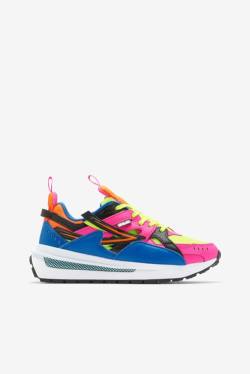 Yellow / Pink / Blue Women's Fila Sandenal Sneakers | Fila458ZO