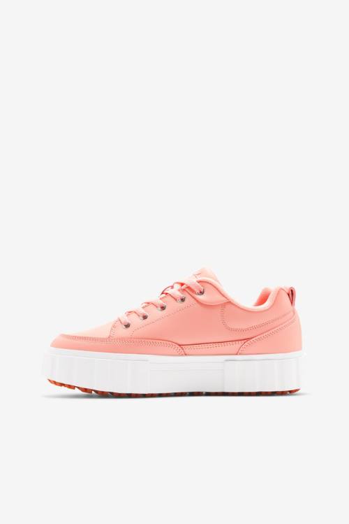 Apricot Pink / White Women's Fila Sandblast Low Sneakers | Fila986WJ