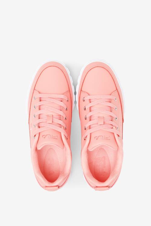 Apricot Pink / White Women's Fila Sandblast Low Sneakers | Fila986WJ