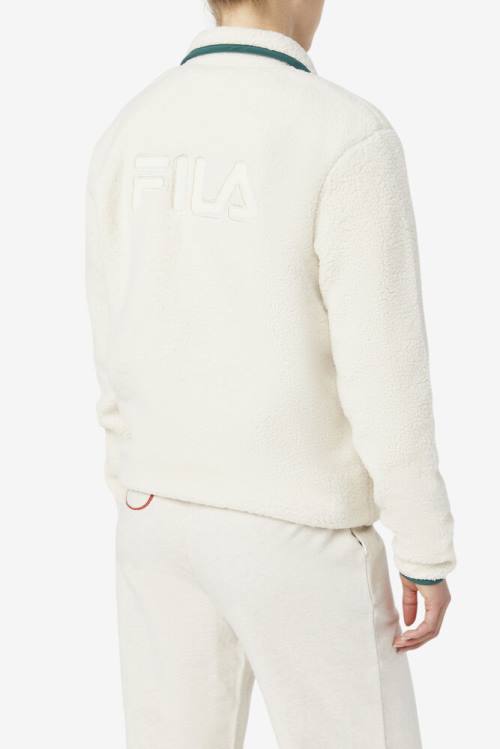 Beige Women's Fila Kyomi Quarter Zip Pullover Jackets | Fila758HA