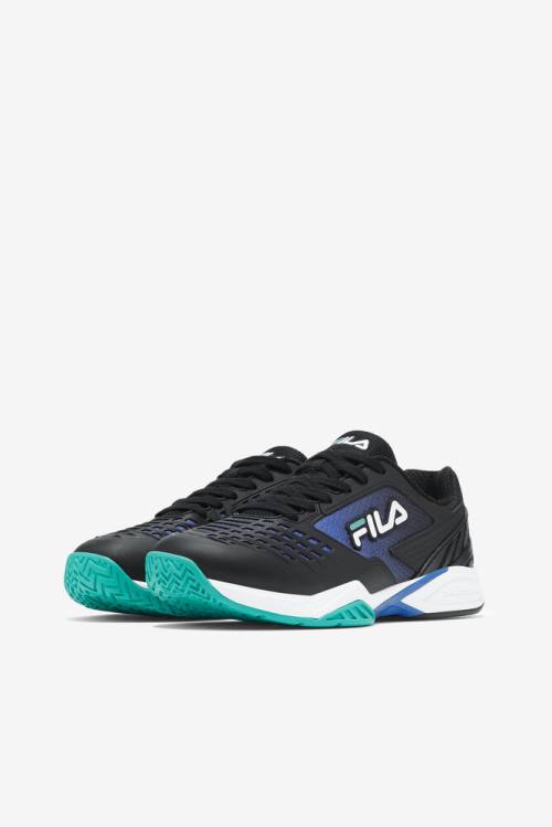 Black / Blue / Turquoise Women's Fila Axilus 2 Energized Tennis Shoes | Fila654TB