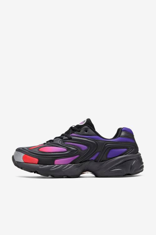 Black / Deep Blue / Purple Men's Fila Creator Sneakers | Fila657SJ