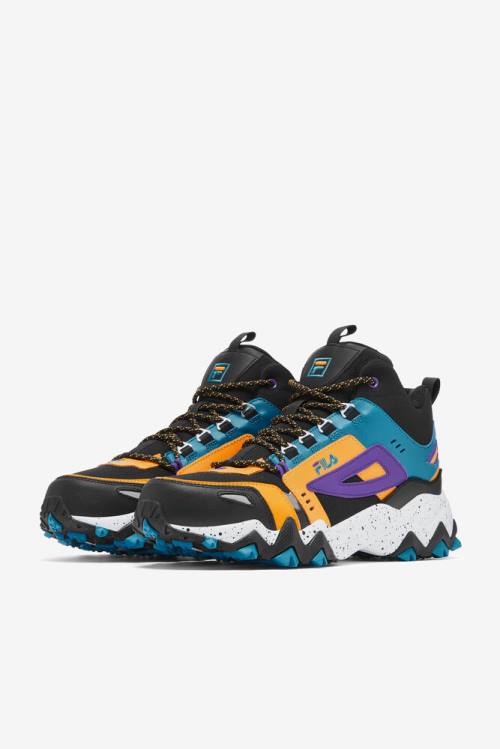 Black / Gold / Blue Men's Fila Oakmont Tr Mid Boots | Fila936OU