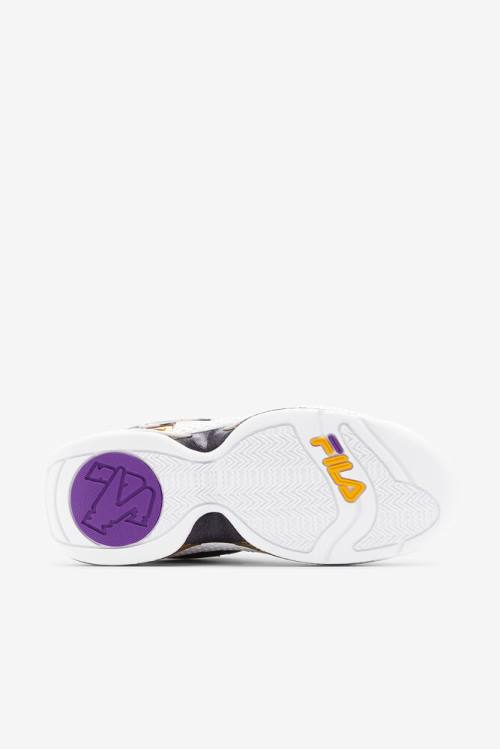 Black / Gold / Purple Men's Fila Grant Hill 3 Sneakers | Fila072OI