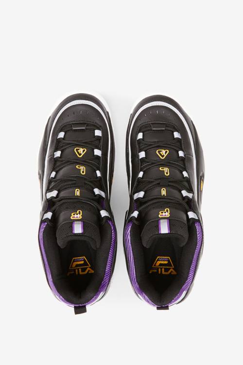 Black / Gold / Purple Men's Fila Grant Hill 3 Sneakers | Fila072OI