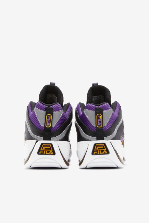 Black / Gold / Purple Men's Fila Grant Hill 3 Sneakers | Fila072OI