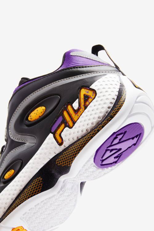 Black / Gold / Purple Men's Fila Grant Hill 3 Sneakers | Fila072OI