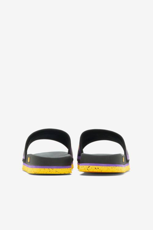 Black / Gold / Purple Men's Fila Lunar Slides | Fila586ZP