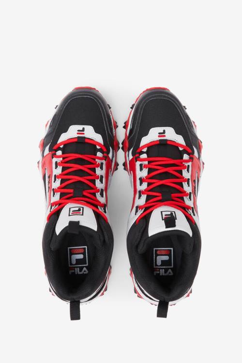 Black / Grey / Red Men's Fila Oakmont Tr Mid Boots | Fila612UD