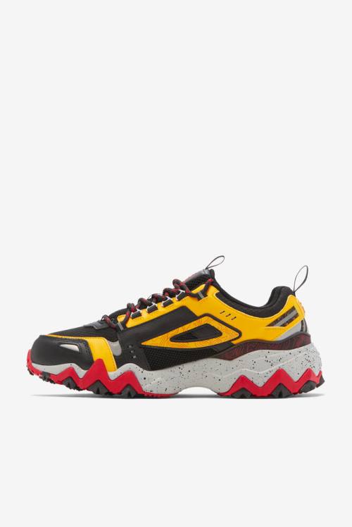 Black / Lemon / Red Men's Fila Oakmont TR Sneakers | Fila453BT