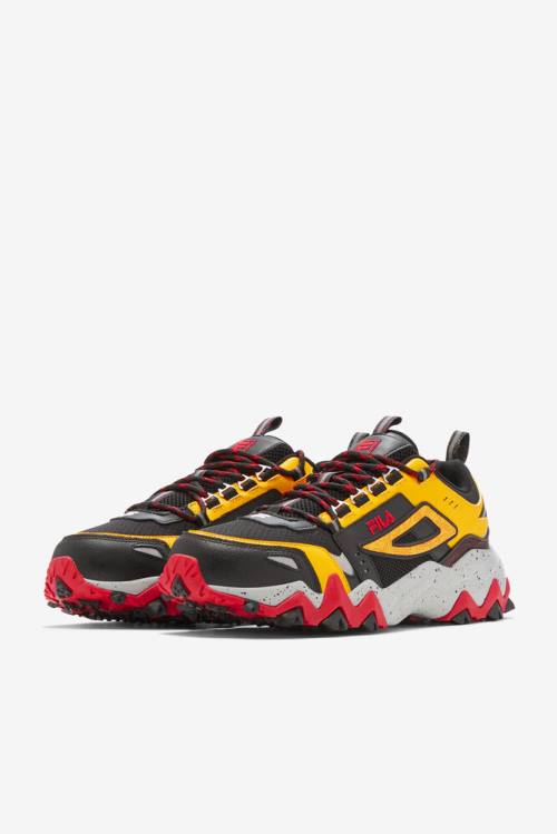 Black / Lemon / Red Men's Fila Oakmont TR Sneakers | Fila453BT