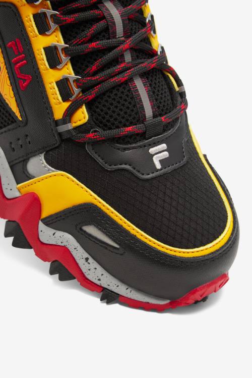 Black / Lemon / Red Men's Fila Oakmont TR Sneakers | Fila453BT