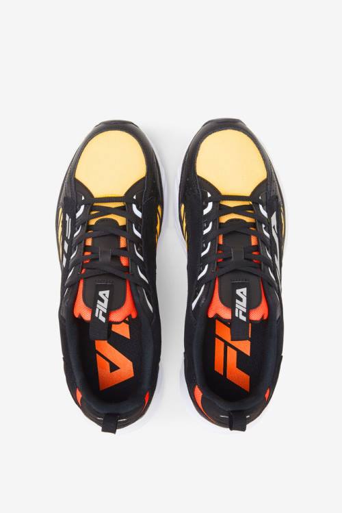 Black / Lemon / Red Orange Men's Fila Surefire Sneakers | Fila213SQ