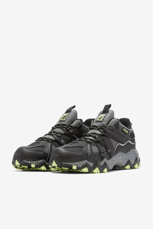 Black / Light Green Men's Fila Excursion Sneakers | Fila795WO