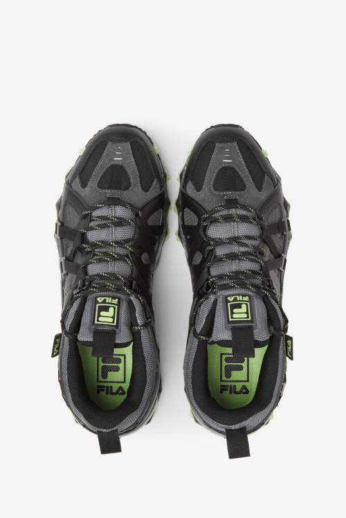 Black / Light Green Men's Fila Excursion Sneakers | Fila795WO