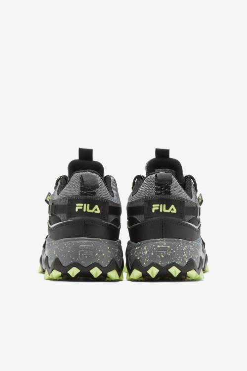 Black / Light Green Men's Fila Excursion Sneakers | Fila795WO