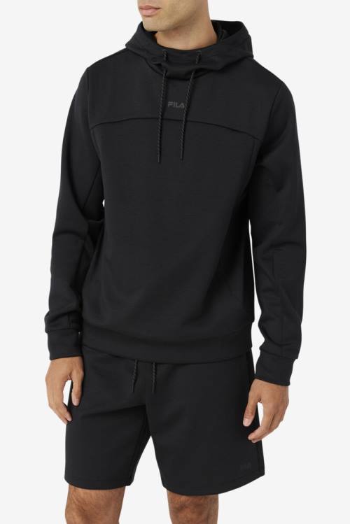 Black Men's Fila Aadheen Hoodie | Fila217ZJ