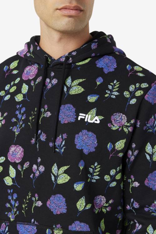 Black Men's Fila Ashokane Hoodie | Fila536UX