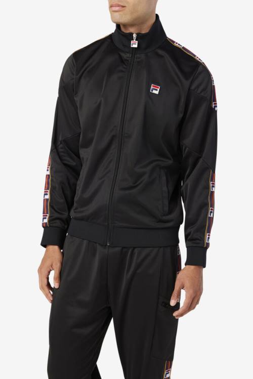 Black Men's Fila Carson Track Jackets | Fila679CM