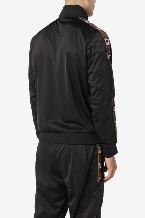 Black Men's Fila Carson Track Jackets | Fila679CM