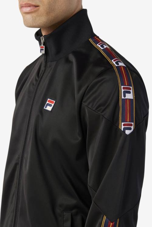 Black Men's Fila Carson Track Jackets | Fila679CM