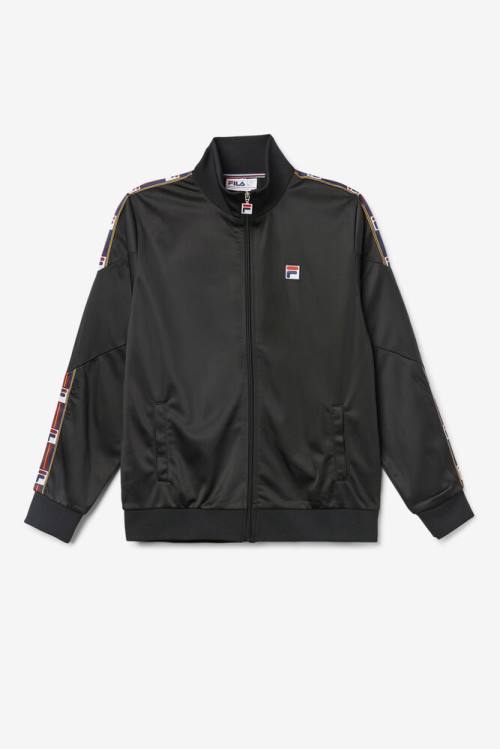 Black Men\'s Fila Carson Track Jackets | Fila679CM