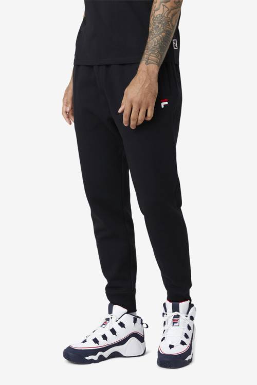 Black Men's Fila Chardon Jogger Pants | Fila385UK