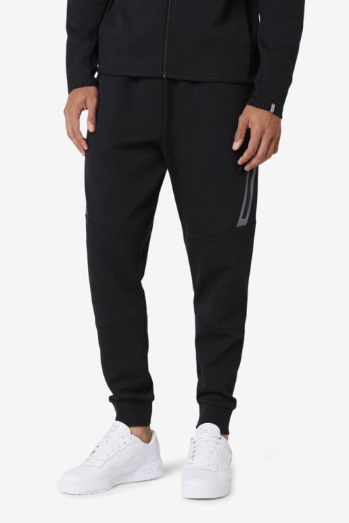 Black Men's Fila Commuter Track Pants | Fila635PB