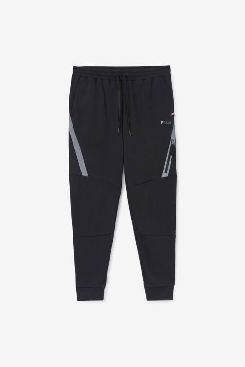 Black Men\'s Fila Commuter Track Pants | Fila635PB