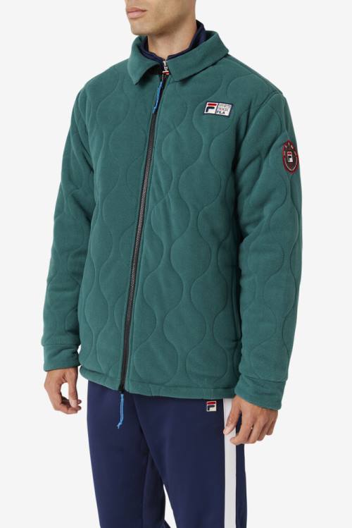 Black Men's Fila Crank Reversible Jackets | Fila173NO