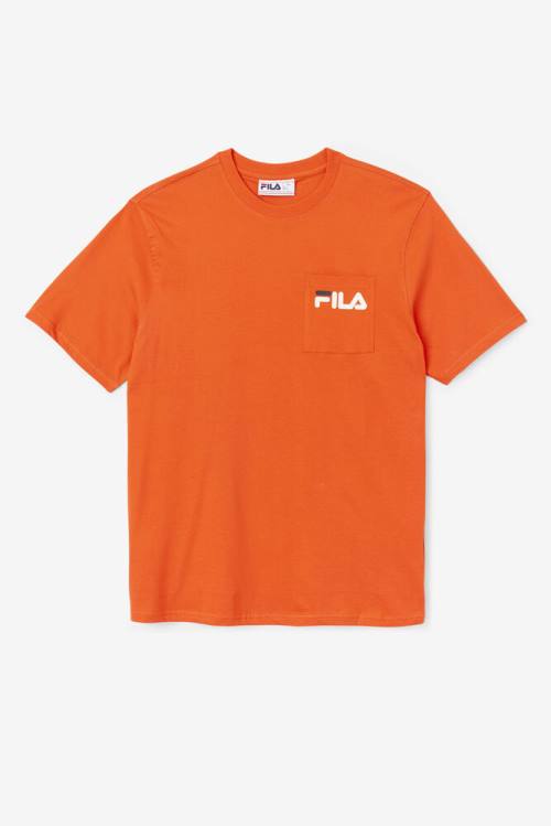 Black Men\'s Fila Curtis Pocket Tee T Shirts | Fila953RU