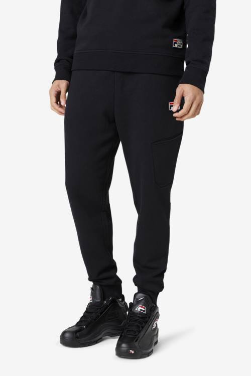 Black Men's Fila Danube Jogger Pants | Fila457OY