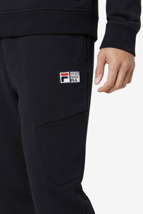 Black Men's Fila Danube Jogger Pants | Fila457OY