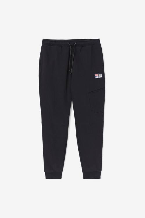 Black Men\'s Fila Danube Jogger Pants | Fila457OY