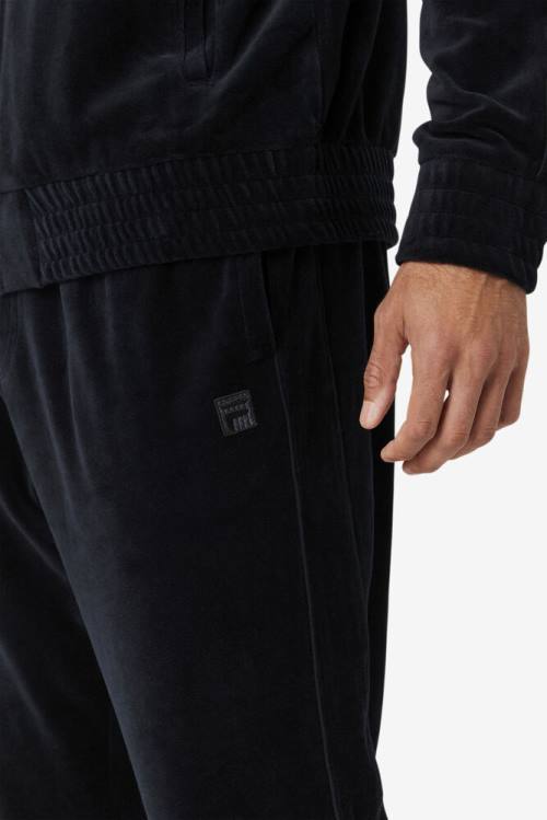 Black Men's Fila Deverall Velour Pants | Fila531XY