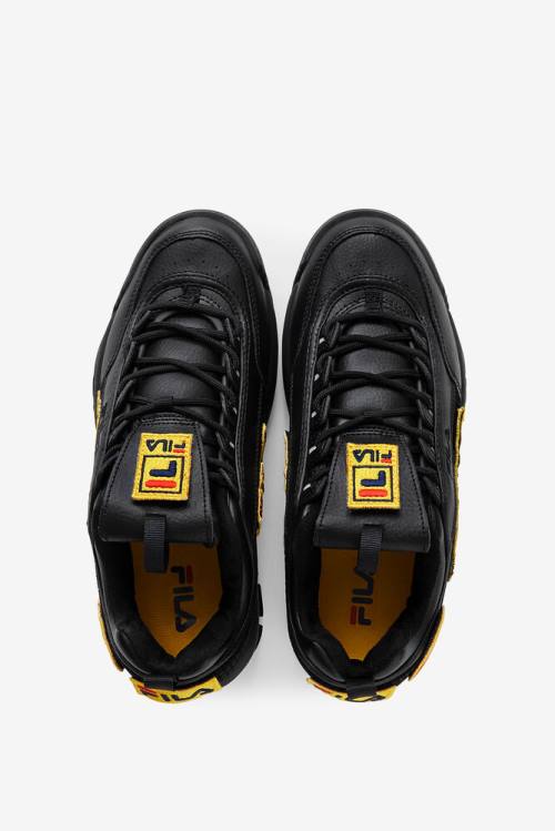 Black Men's Fila Disruptor 2 Patches Sneakers | Fila307ZG