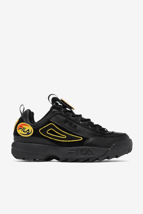 Black Men\'s Fila Disruptor 2 Patches Sneakers | Fila307ZG