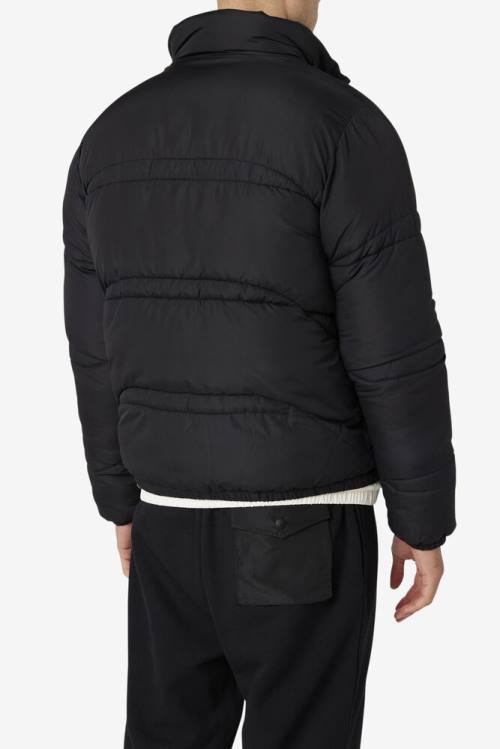 Black Men's Fila Elias Puffer Jackets | Fila054RW