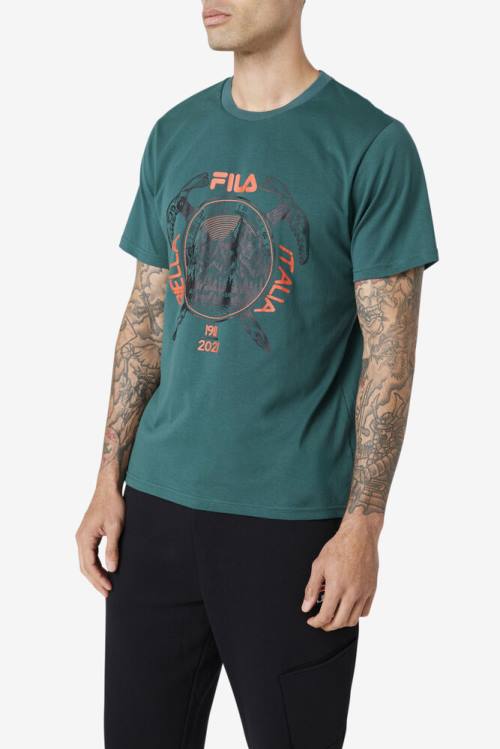 Black Men's Fila Enem Tee T Shirts | Fila790XT