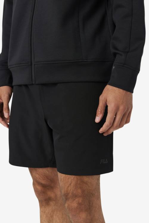 Black Men's Fila Finula Shorts | Fila187YW