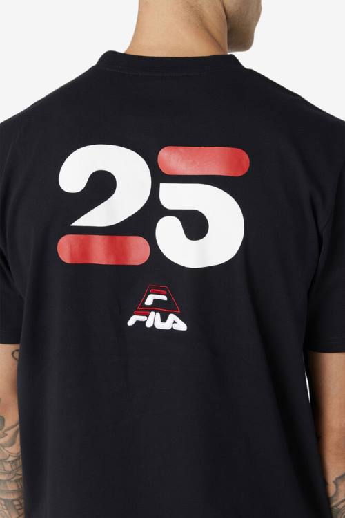 Black Men's Fila Grant Hill Cormac Tee T Shirts | Fila156DC