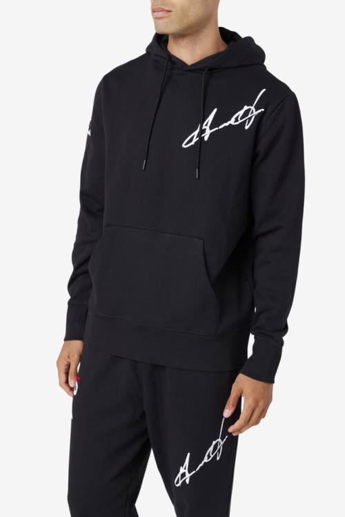 Black Men's Fila Grant Hill Lazarus Hoodie | Fila273FY