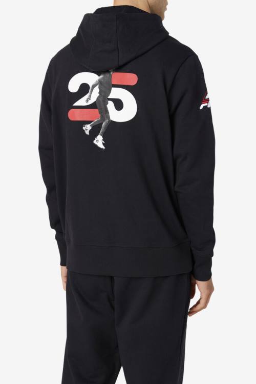 Black Men's Fila Grant Hill Lazarus Hoodie | Fila273FY