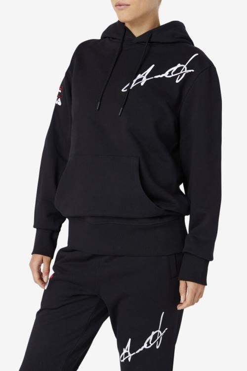 Black Men's Fila Grant Hill Lazarus Hoodie | Fila273FY